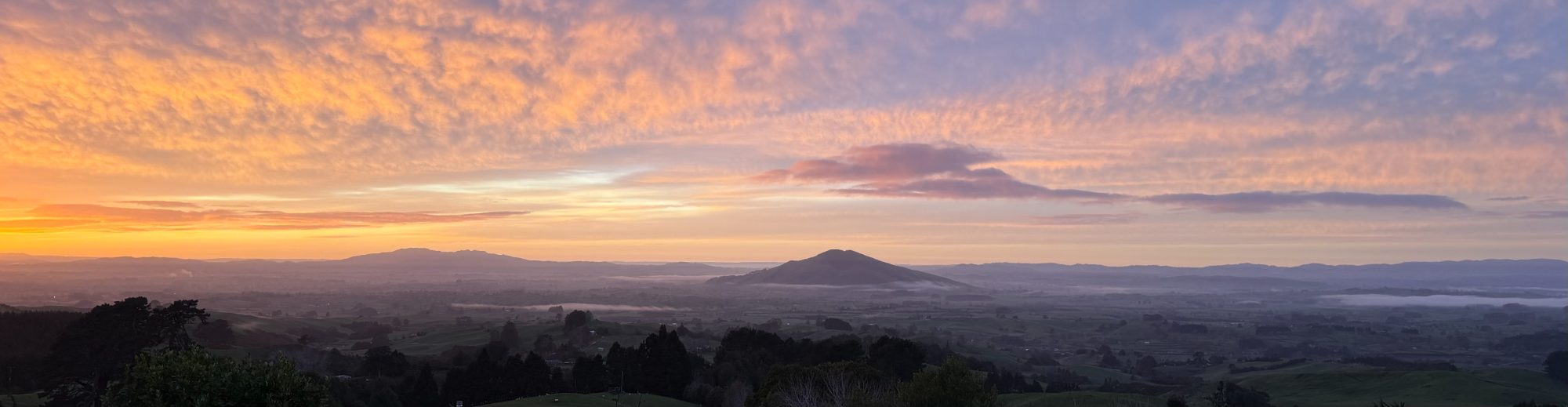 Sunrise over the Waikato